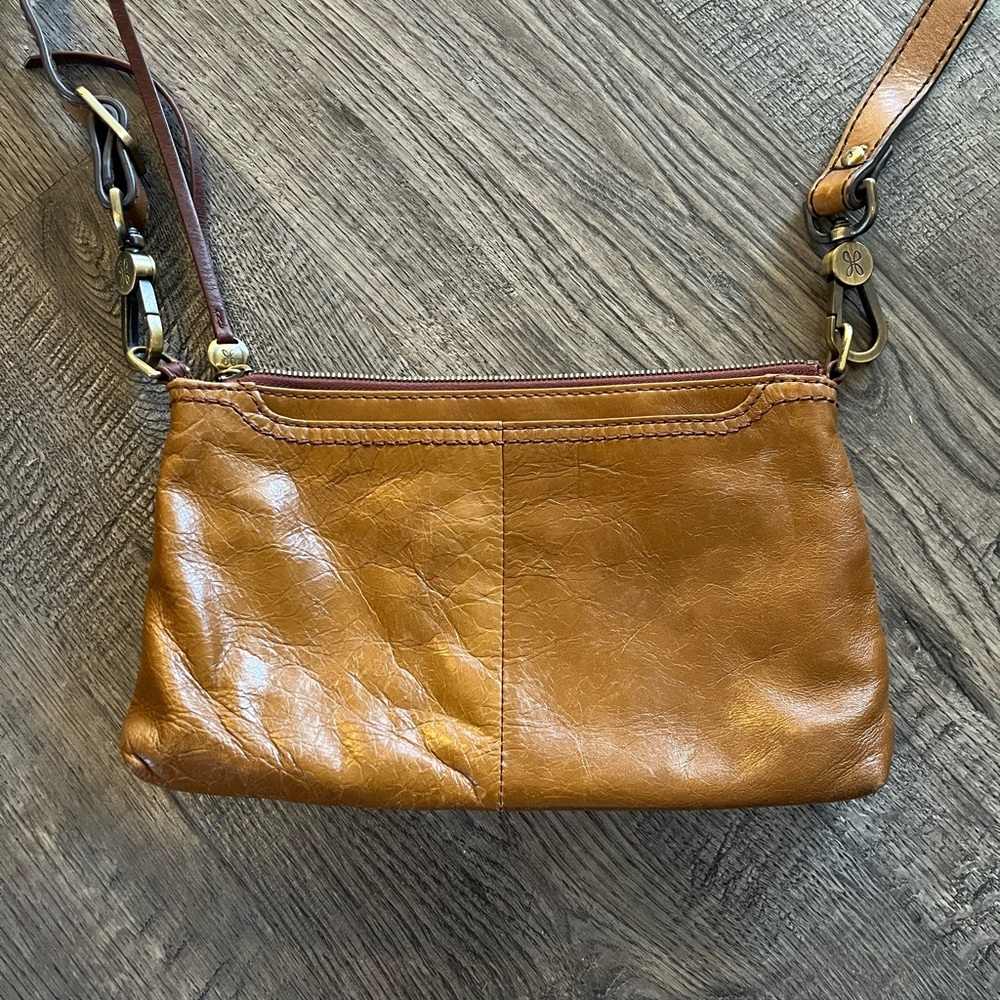 Hobo Brown Leather Crossbody Bag
